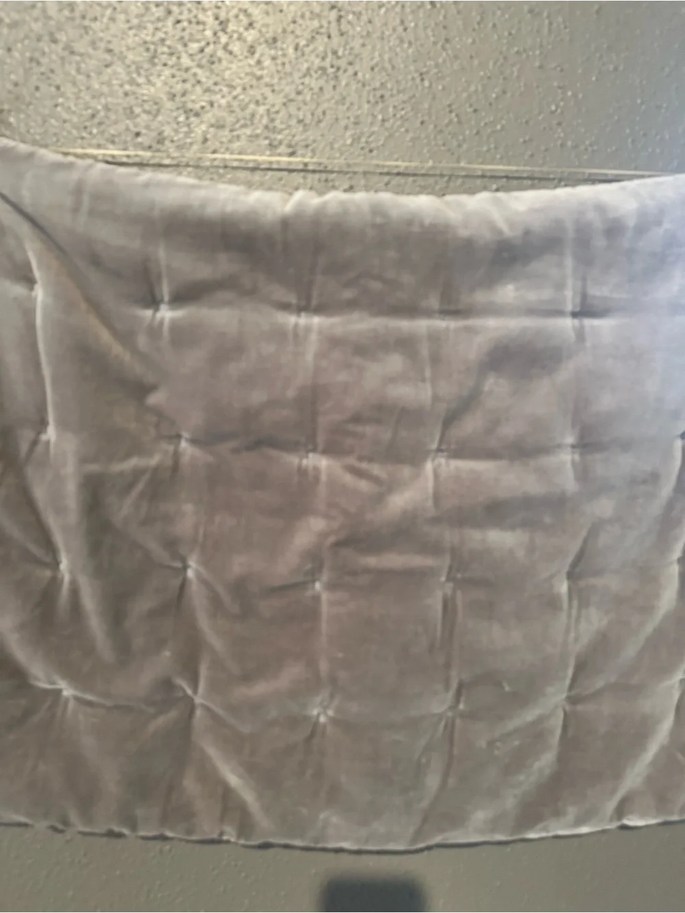 RESTORATION HARDWARE VELVET & LINEN TUFTED SHAM